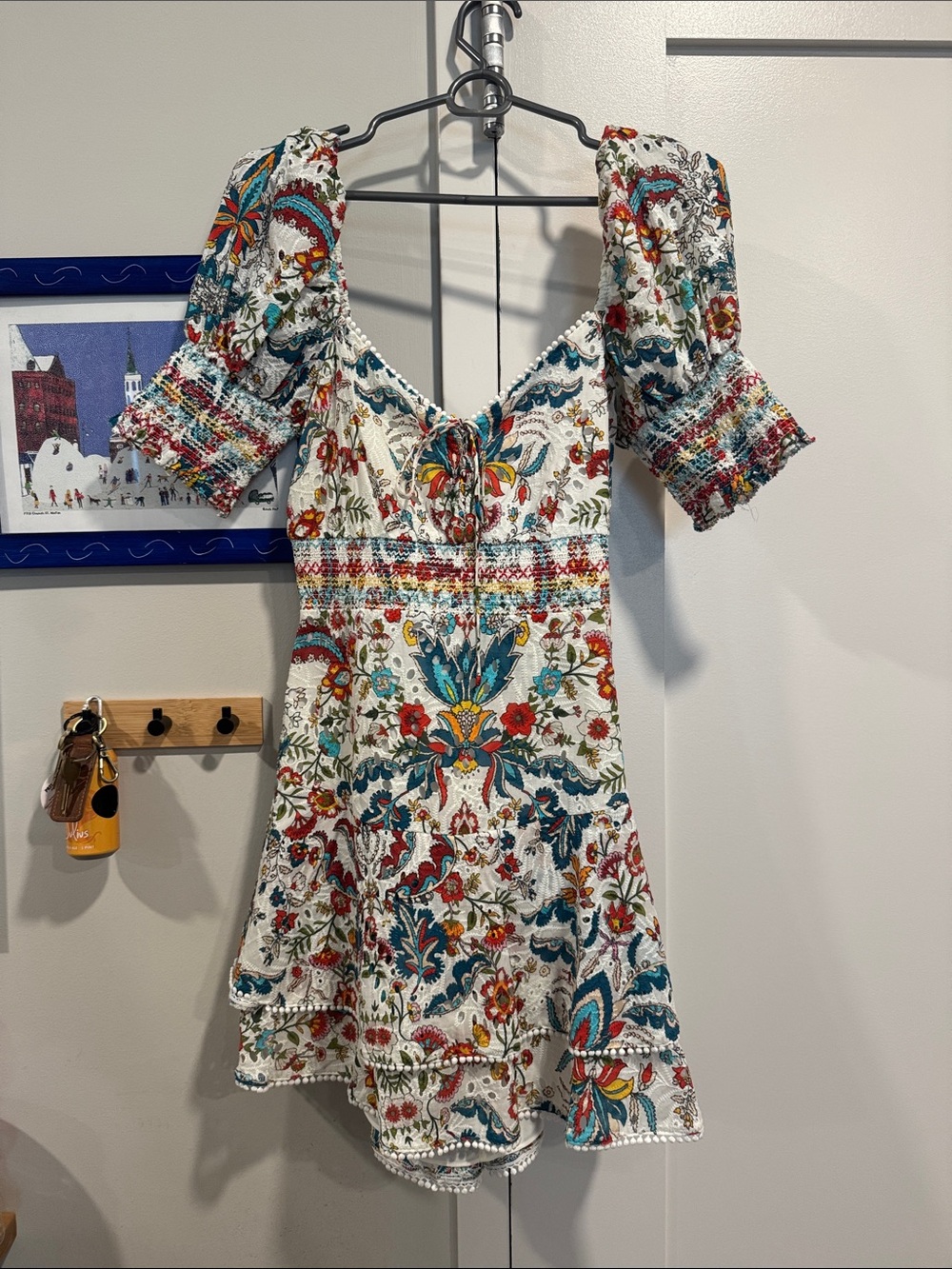 Alice + Olivia White Crawford Mini Dress